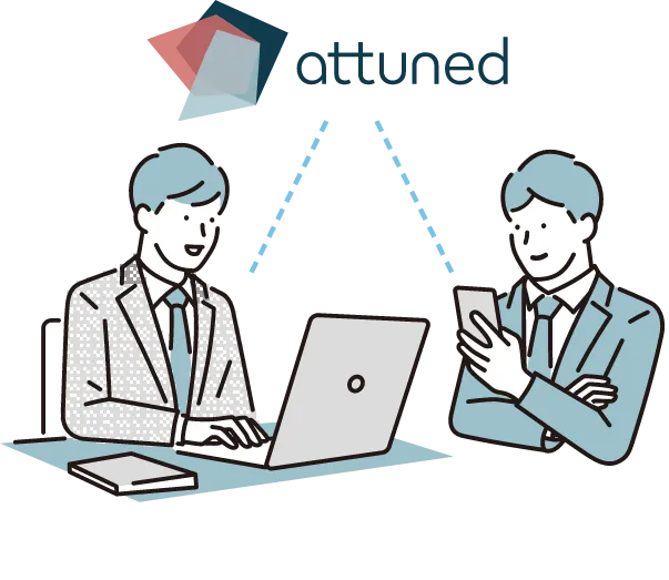 サーベイを配信するイラスト