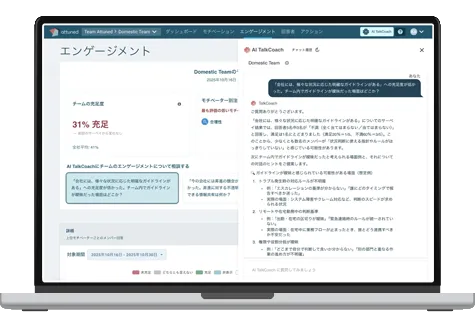 2週間に1度のエンゲージメント調査で全員の「やる気スイッチ」が常にわかる