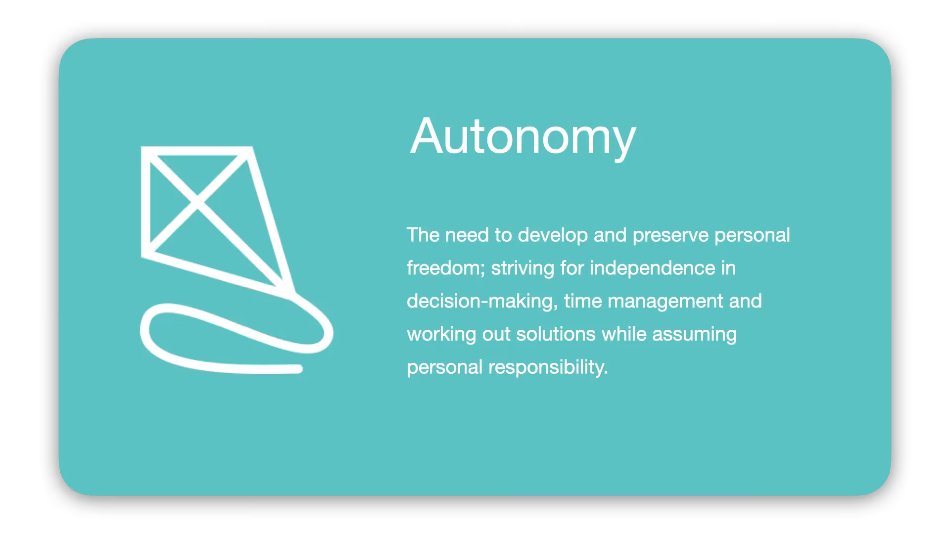 Intrinsic Motivator: Autonomy